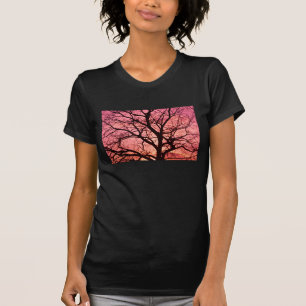 Het gelijk maken bloost het Silhouet van de Boom T-shirt