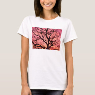 Het gelijk maken bloost het Silhouet van de Boom T-shirt