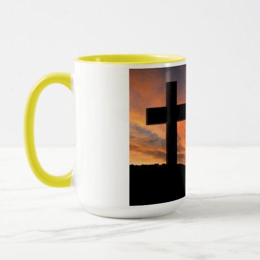 Het Geloof DwarsJesus Peace Love Destiny van het Mok (Links)