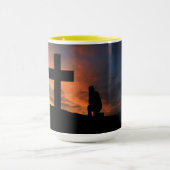Het Geloof DwarsJesus Peace Love Destiny van het Mok (Midden)