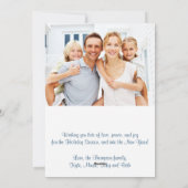 Het geloof, Hoop, houdt van de Blauwe, Gouden Feestdagenkaart (Achterkant)