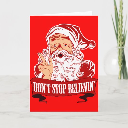 Het geloof in de Santa Feestdagen Kaart (Voorkant)