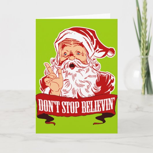 Het geloof in de Santa Feestdagen Kaart (Voorkant)