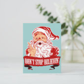 Het geloof in de Santa Feestdagenkaart (Staand voorkant)