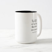 Het geloof in God zwart-wit Tweekleurige Koffiemok (Voorkant rechts)