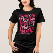 Het geloof inspireerde Bijbelvers Vrouwen Tri-Blend Shirt (Voorkant)