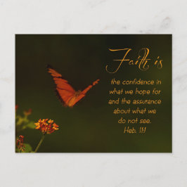 Het geloof is... Inspirerend Manuscript Briefkaart
