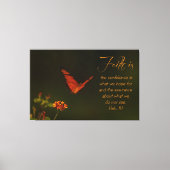 Het geloof is... Inspirerend Manuscript Canvas Afdruk (Voorkant)