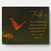 Het geloof is... Inspirerend Manuscript Fotoplaat (Voorkant)