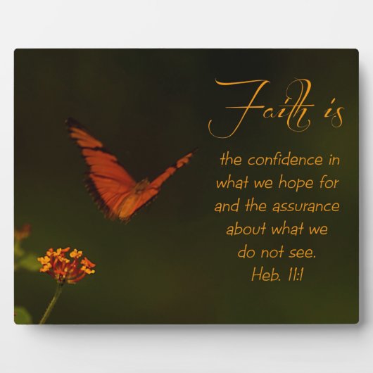 Het geloof is... Inspirerend Manuscript Fotoplaat (Voorkant)