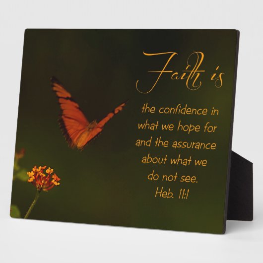 Het geloof is... Inspirerend Manuscript Fotoplaat (Zijkant)