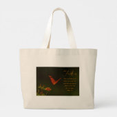 Het geloof is... Inspirerend Manuscript Grote Tote Bag (Achterkant)