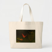 Het geloof is... Inspirerend Manuscript Grote Tote Bag (Voorkant)