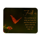 Het geloof is... Inspirerend Manuscript Magneet (Horizontaal)