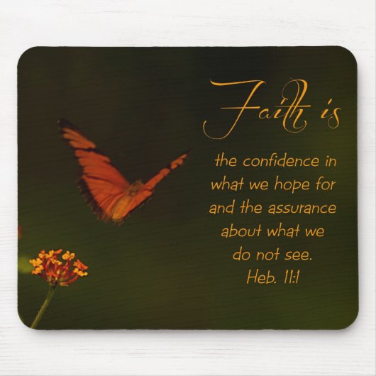 Het geloof is... Inspirerend Manuscript Muismat (Voorkant)