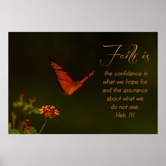 Het geloof is... Inspirerend Manuscript Poster (Voorkant)