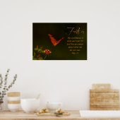 Het geloof is... Inspirerend Manuscript Poster (Keuken)