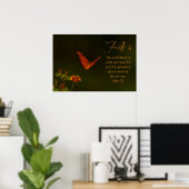 Het geloof is... Inspirerend Manuscript Poster (Thuiskantoor)