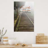 Het geloof neemt de Eerste Stap Poster (Keuken)