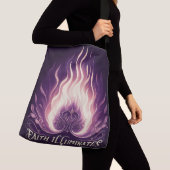 Het geloof verlicht het Paarse licht Crossbody Tas (Dichtbij)