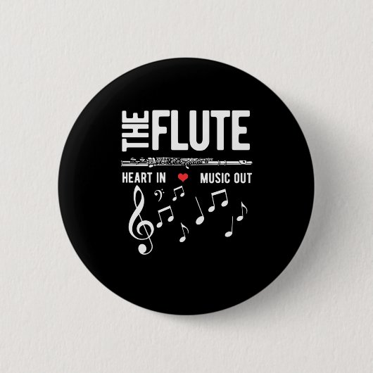 Het geluid in muziek ronde button 5,7 cm (Voorkant)