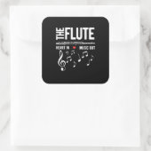 Het geluid in muziek vierkante sticker (Tas)