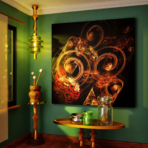 Het geluid van de Abstracte Afdruk van het Canvas 