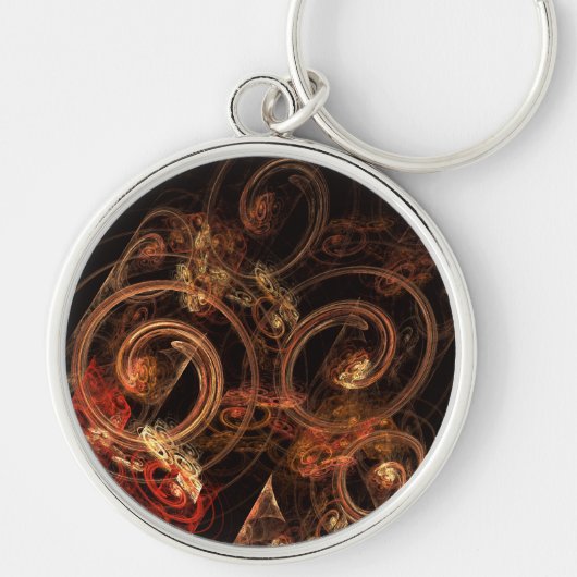 Het geluid van de Abstracte Muziek Kunst Klein Sleutelhanger (Voorkant)