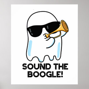 Het geluid van de grappige ghost Bugle Pun Poster