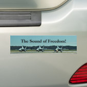 Het geluid van de vrijheid! bumpersticker (Op auto)