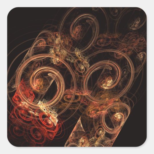 Het geluid van het Abstracte Kunstplein voor muzie Vierkante Sticker (Voorkant)