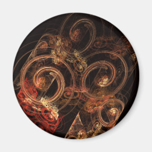 Het geluid van het Abstracte Muziek Kunst Ronde Ma Magneet
