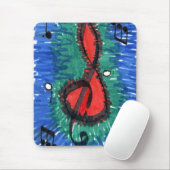 "Het geluid van het Rood" Abstract Design Mousepad Muismat (Met muis)