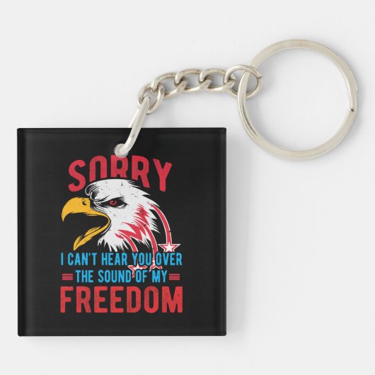 Het geluid van mijn vrijheid sleutelhanger (Achterkant)