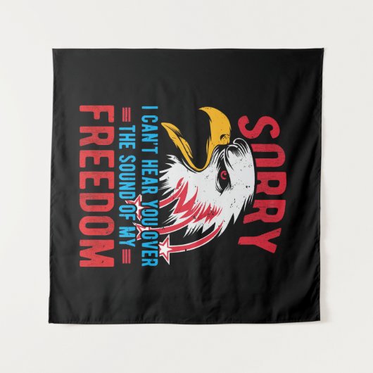 Het geluid van mijn vrijheid wandkleed (Voorkant (horizontaal))