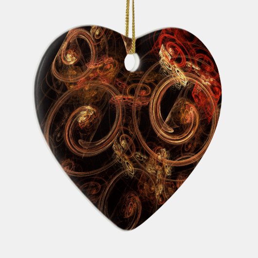 Het geluid van muziek Abstracte Art Heart Ornament (Rechts)