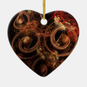 Het geluid van muziek Abstracte Art Heart Ornament (Voorkant)