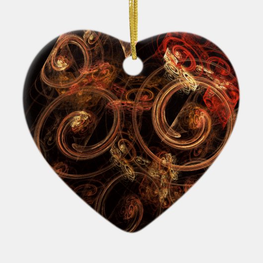 Het geluid van muziek Abstracte Art Heart Ornament (Voorkant)