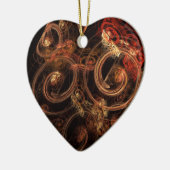 Het geluid van muziek Abstracte Art Heart Ornament (Links)