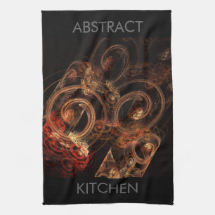Het geluid van muziek Abstracte Art Kitchen Towel Theedoek