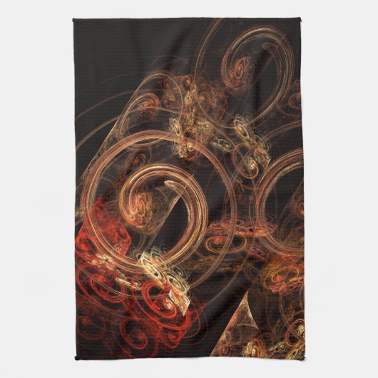 Het geluid van muziek Abstracte Art Kitchen Towel Theedoek (Verticaal)