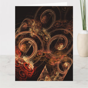 Het geluid van muziek Abstracte kunst Bedankkaart