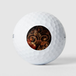 Het geluid van muziek Abstracte kunst Golfballen