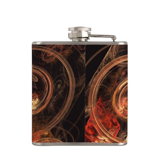 Het geluid van muziek Abstracte kunst Heupfles (Achterkant)