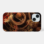 Het geluid van muziek Abstracte kunst iPhone 15 Case (Achterkant horizontaal)