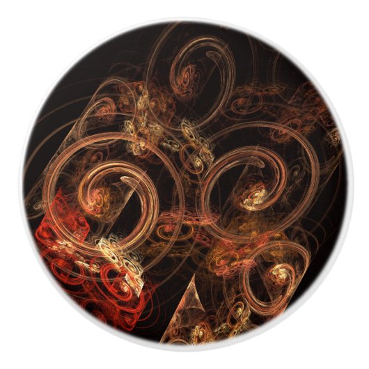 Het geluid van muziek Abstracte kunst Keramische Knop (Voorkant)