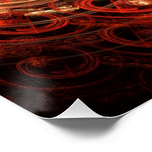 Het geluid van muziek Abstracte kunst Perfect Poster (Hoek)