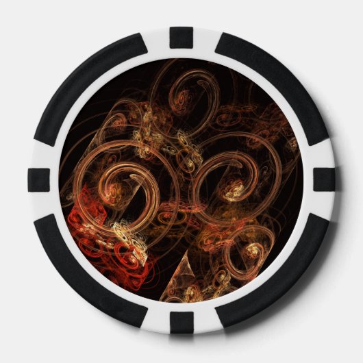 Het geluid van muziek Abstracte kunst Poker Chips (Voorkant)