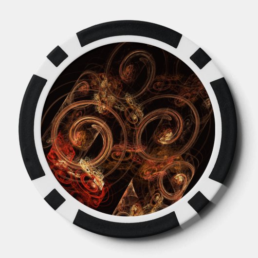 Het geluid van muziek Abstracte kunst Poker Chips (Achterkant)