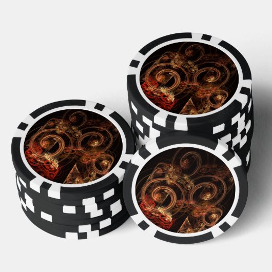 Het geluid van muziek Abstracte kunst Poker Chips (Opstapeling)